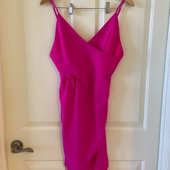 Amanda Uprichard Dresses & Skirts - Amanda Uprichard X REVOLVE  Mini Dress Bright Hot Pink Medium 100% Silk